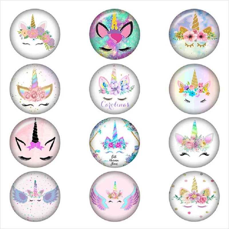 Unicorn-girls-Cartoon-glass-snap-button-DIY-jewelry-Round-photo-cabochons-flat-back-DA1186.jpg_640x640