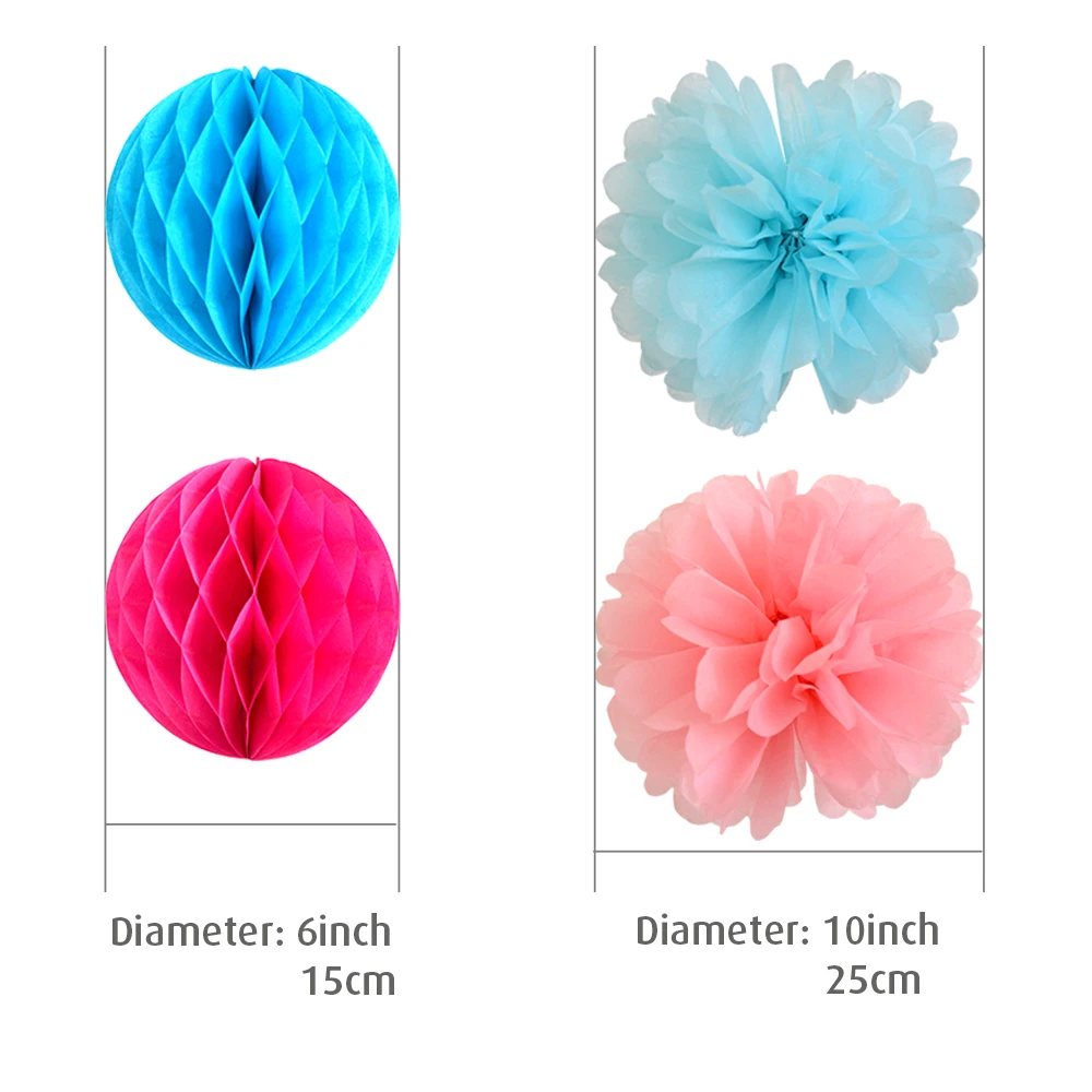 Baby Shower Honeycomb ball Size