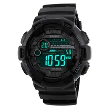 SKMEI 1243 Hommes Montres Numériques Compte À Rebours Chronographe Montres Double Temps D’alarme Montre de Sport 50 M Étanche Relogio Masculino