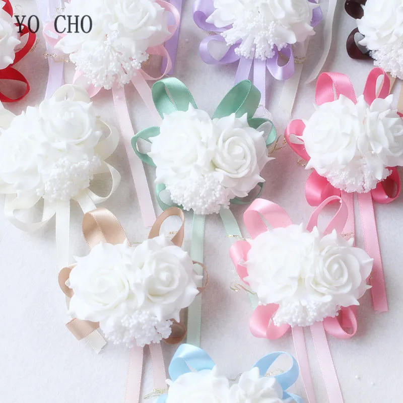 wrist corsage bracelet band bridesmaids flowers (107)