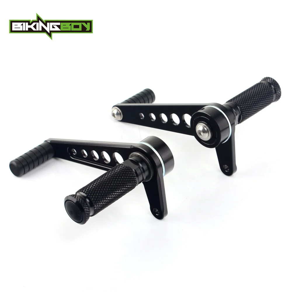 BIKINGBOY алюминиевая заготовка с ЧПУ универсальные Кафе Racer Rearsets подножки заднего