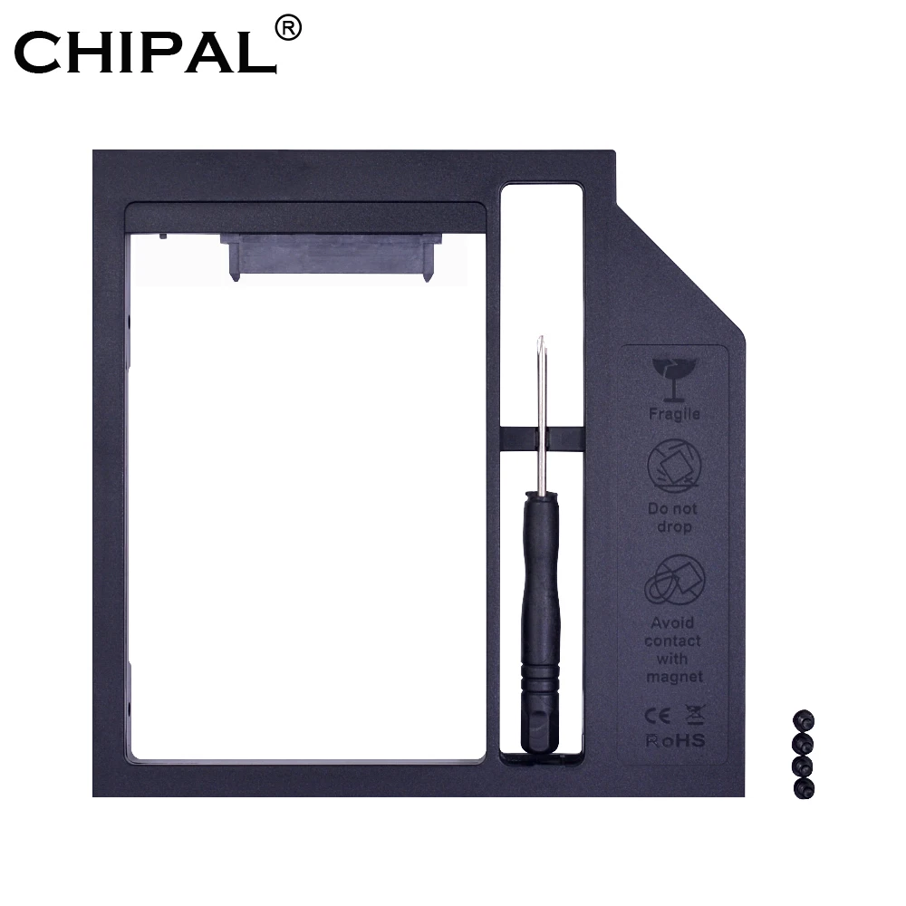CHIPAL пластиковый Optibay SATA 3 0 2nd HDD Caddy 12 7 мм для 2 5 дюймового жесткого диска чехол SSD