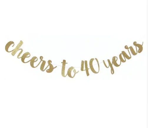 1 Набор Золотых Блесток "cheers to 30, 40, 50, 60, 70 лет" для празднования дня рождения, вечеринки, баннер, гирлянда, товары для свадебной вечеринки