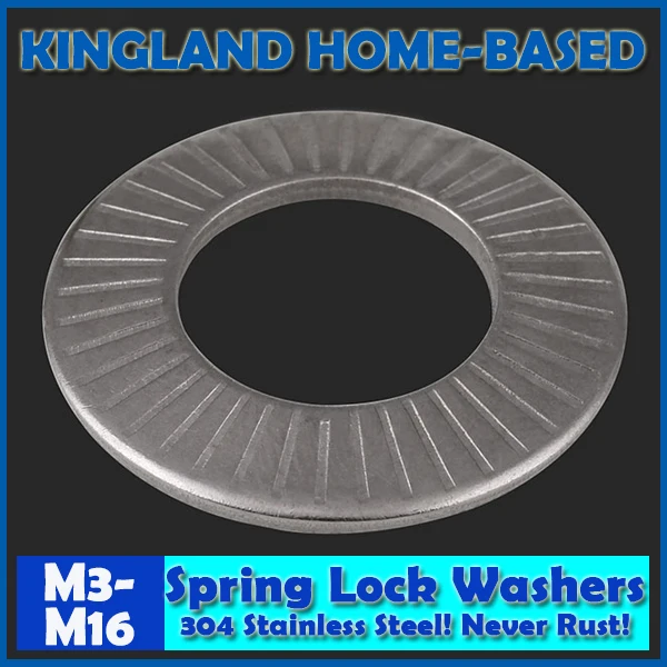 Knurling Disc Spring Lock Washers 304 Stainless Steel 3mm 4mm 5mm 6mm