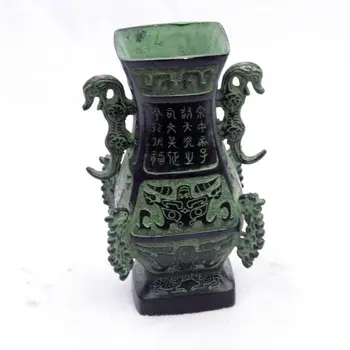 

Six angled bottle antique bronze tiger cornucopia antique decoration Feng Shui enrichment