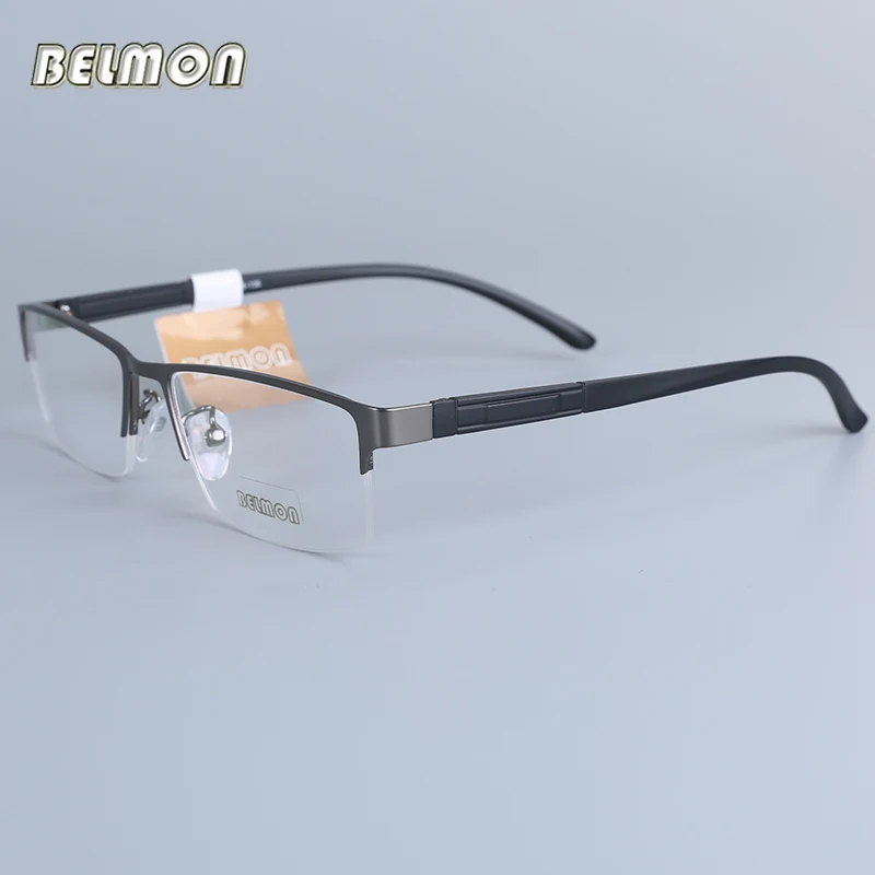 

Belmon Spectacle Frame Eyeglasses Men Nerd Computer Optical Prescription Eye Glasses Frame For Male Transparent Clear Lens 6609