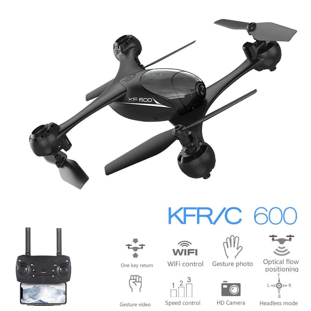 

KF600 2.4G 4CH Drone Altitude Hold 4K Wifi 720P Camera drone FPV Optical Flow RC Quadcopter drones with camera hd rc helicopter