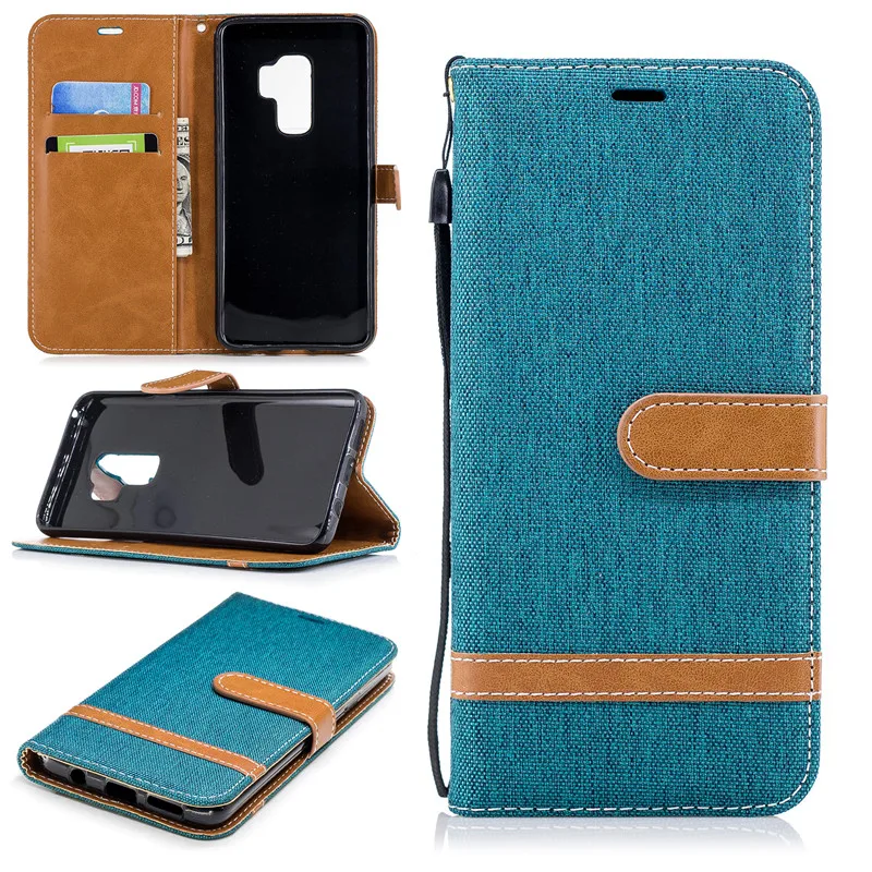 Magnetic Flip Protect Cover For Samsung Galaxy S10 S10Lite S8 S9 A6 A7 A8 2018 A750 A3 A5 Note8 9 Case Denim PU Leather Cover (17)