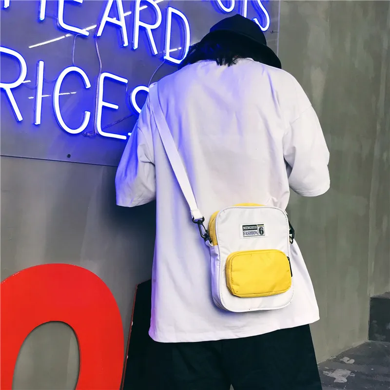 Menghuo Brand New Fashion Women Handbag Panelled Shoulder Bag Leisure Nylon Men Messenger Bag Female Crossbody Bags for Boys BagIMG_6012