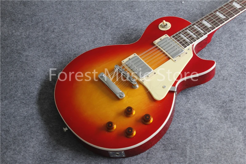 

100% Real Picture CS Cherry Sunburst Finish 12 String Suneye LP Standard Electric Guitar With Chrome Hardware Free Shipping
