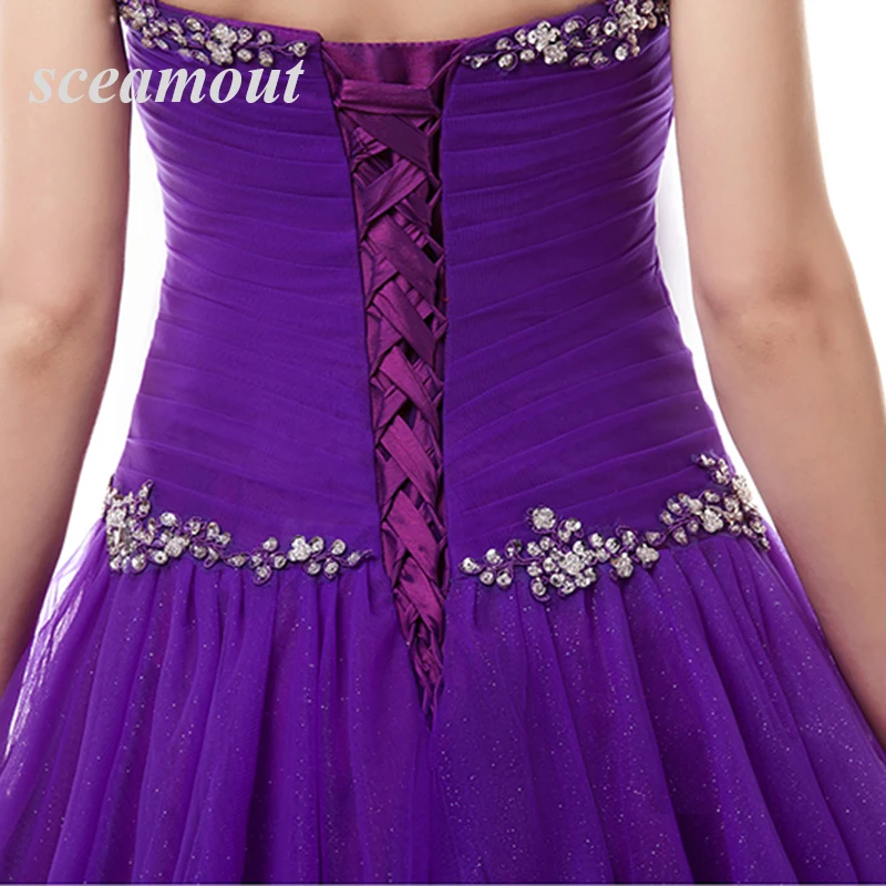 Glittering Sequins Crystal Blue Quinceanera Dresses New Real Image Sweetheart Lace up Sweet 16 Years Princess Prom Dress