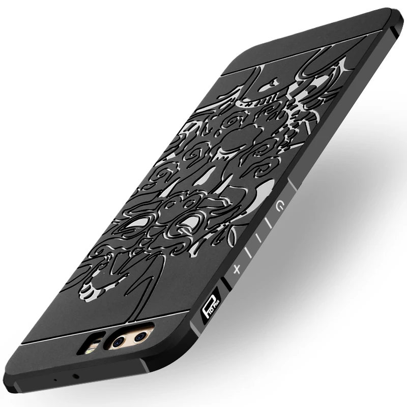 Элитный бренд силиконовый чехол для huawei P10 плюс дракон узор Дизайн Гибкая ТПУ