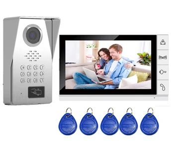 

XinSiLu TFT LCD Color 9"Video Door Phone Doorbell IR Intercom Home Security System HD FRID Panel Camera 1Camera+1Monitor