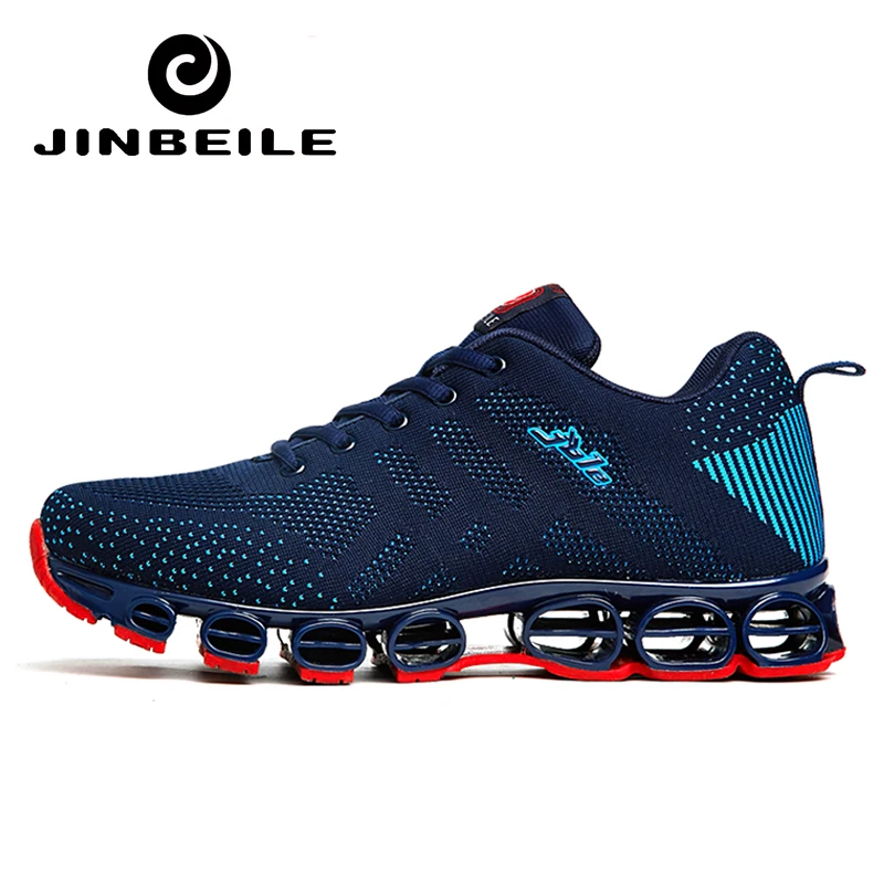 JinBeiLe Новинка 2018 года мужские кроссовки 9908 Уличная обувь для мужчин's zapatillas hombre удобные летние демпфирования Спорт Бег обуви