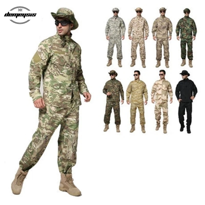 

Military Uniform Combat A Tacs Uniform Bdu Military Uniform for Hunting Wargame Military COAT + Tactical Cargo PANTS