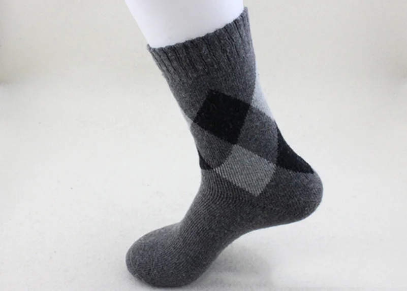 LKWDer, 5 пар, мужские утолщенные теплые шерстяные кашемировые повседневные зимние теплые носки, мужские однотонные носки из кроличьей шерсти, длинные носки, Mujer