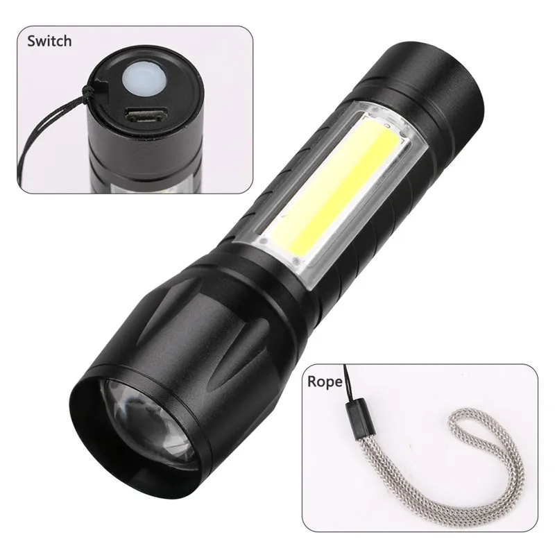 SANYI XPE+ COB фонарик фонарь USB Перезаряжаемый Linternas яркий Тактический мощный масштабируемый фонарь для аварийной ситуации Campin