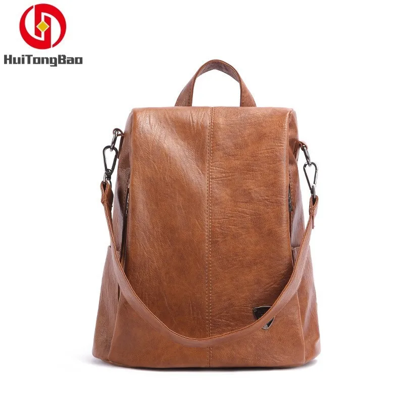 

Women Mini Travel Backpack Large Capacity Genuine Leather Shoulders Bag Concise Guard Against Theft Backpacks Mochila School Bag