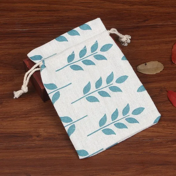 Для женщин хлопок мультфильм милый Drawstring сумка 10x14 см 10 шт./лот свежий Путешествия Макияж сумки ювелирные сумки женские косметическая Чехол - Цвет: wheat