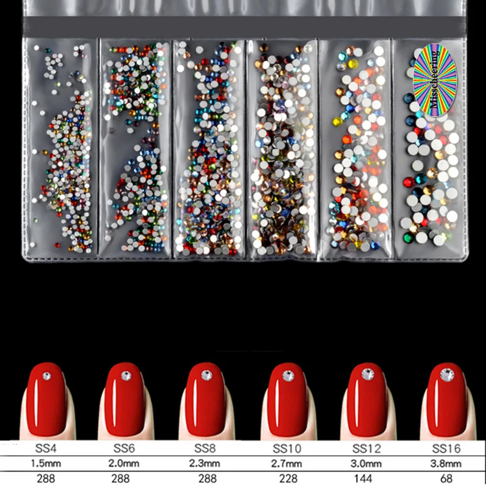 Новые разноцветные маленькие размеры s Стразы украшения Стразы для маникюра стеклянные украшения из страз разного размера маникюрные инструменты