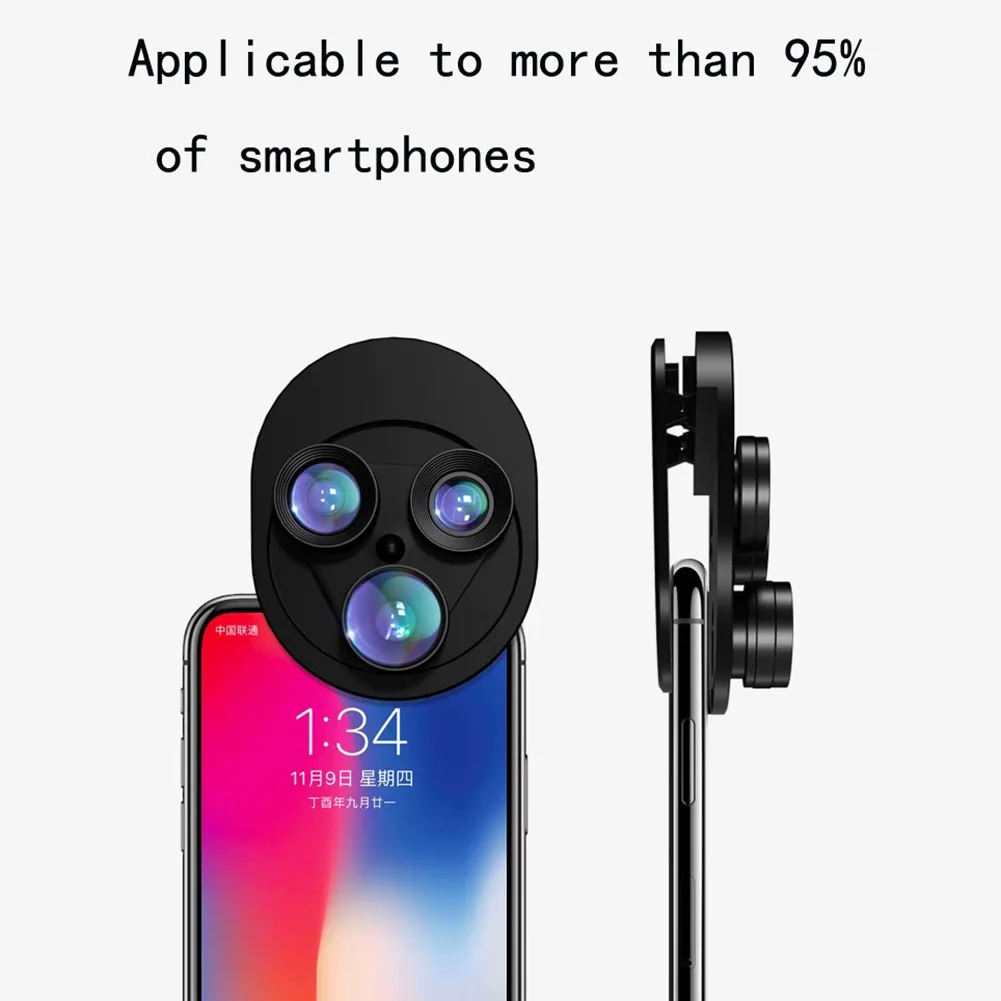 3 в 1 камера для телефона, Внешняя камера рыбий глаз 198 градусов+ 0.62x широкоугольный+ 20X макрообъектив для iPhone SamSung Xiaomi