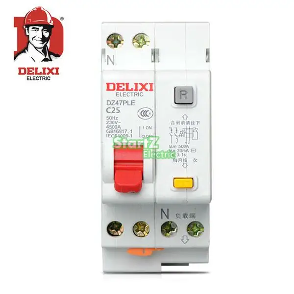 25A 1P + N DPNL RCBO автоматический выключатель DE47LE DELIXI | Обустройство дома