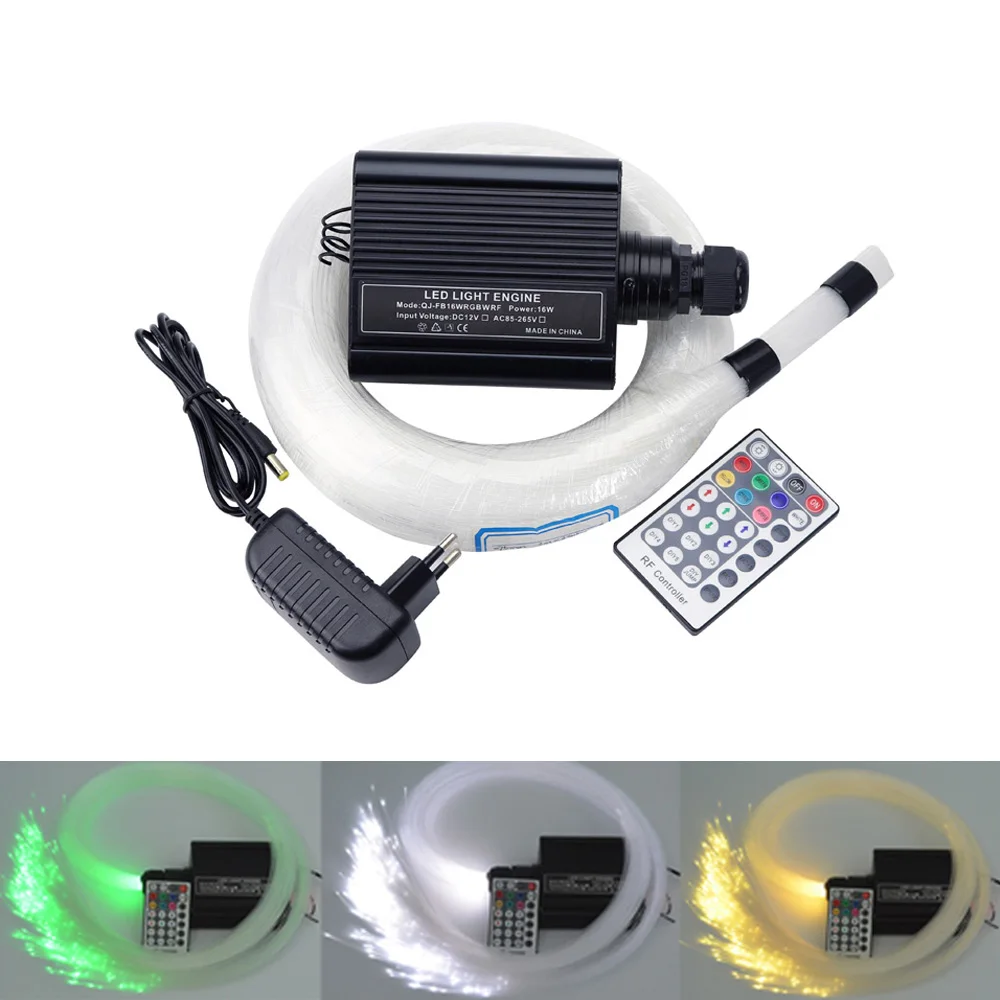 

DIY RF remote RGB LED Fiber Optic Light engine For optical fiber star ceiling light color jump/fade/dimmable function