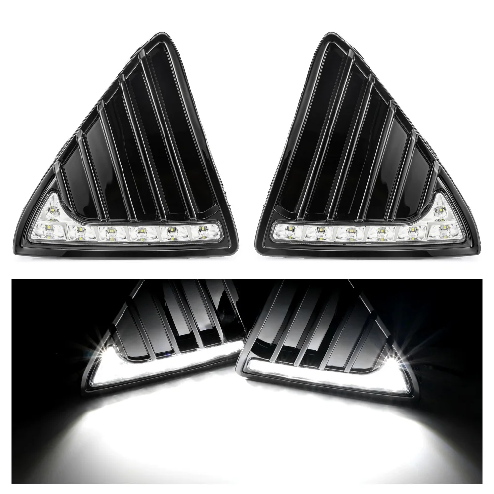 2 pcs Daylight for Fog Focus lamp waterproof with dimming style Relay 12v lights cover white Applicable 2012 2013 2014 | Автомобили и