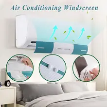 PVC Adjustable Windshield Air Condition Retractable Deflector Baffle Anti-wind Shield Wind Guide Air Conditioning Baffle Shield