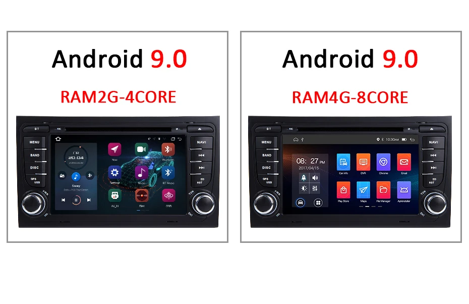 Clearance Android 9.0 DSP 4G 64G GPS Radio For Audi A4 B6 B7 S4 B7 B6 RS4 B7 SEAT Exeo 8 CORE/4 CORE 2 DIN DVD Player IPS Screen WIFI BT 5