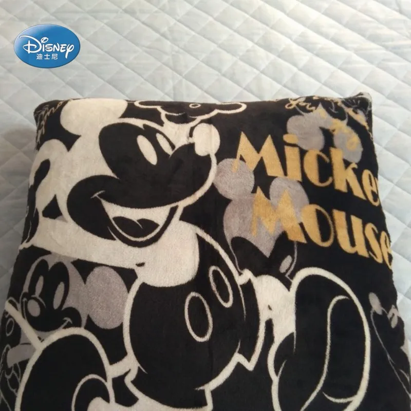 

Disney Soft Coral Fleece Big Size 55x59cm Cartoon Mickey Mouse Cushion Cover Pillowcases for Children on Bed/Sofa no Filling