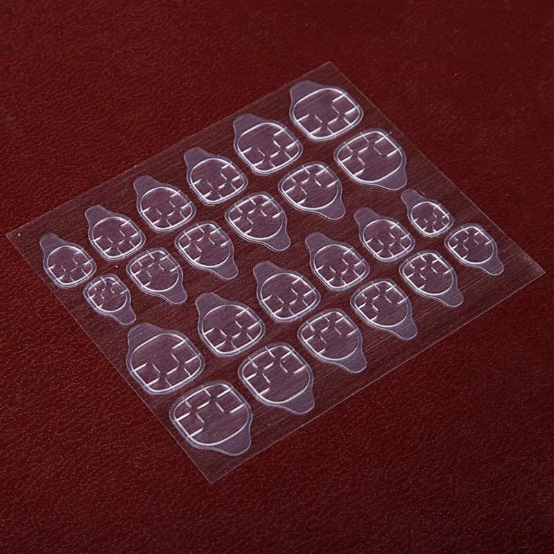 

24PCS Beauty DIY Jelly Double-sided Tape False Nail Tips Environmentally-friendly Transparent Invisible Adhesive Nail Art Tools