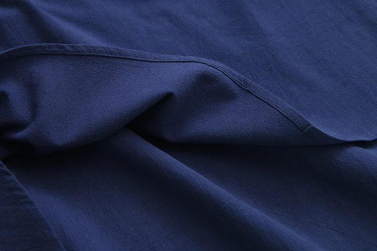 Женские блузки с длинным рукавом и воротником "Мандарин", большие размеры,, вышитые красно-белые и темно-синие рубашки, весенние и осенние женские топы