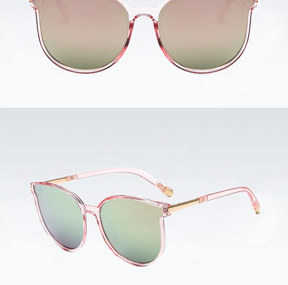 VEGA Eyewear Fashion Oval Oversized Sunglasses Women Cat Eye Glasses Ladies Big Mirrored Sun gla ( (12)