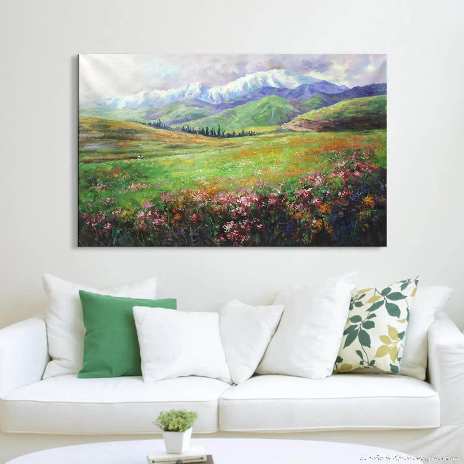

Hand Painting Spring Blossoms Natural Landscape Oil Painting On Canvas Beautiful Wall Art Pictures Living Room Home Decoration
