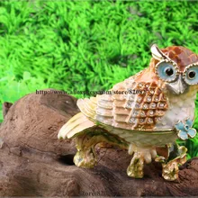 Сова на ветке брелок коробка сипуха фигурка коробка для хранения кристаллы шкатулка коробка для таблеток