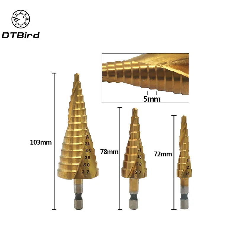 3 предмета одежды в комплекте, на возраст от 4 до 12 лет/20/32 мм высокопрочная сталь, спиральное Рифленое центровочное сверло биты из твердого карбида аксессуары для мини-дрели Титан шаг конус сверла