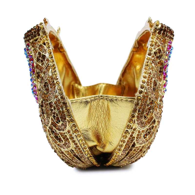 Мода Mulit-цвет женщин Кристалл СТРАЗА в форме Совы ручная Сумочка с кристаллами