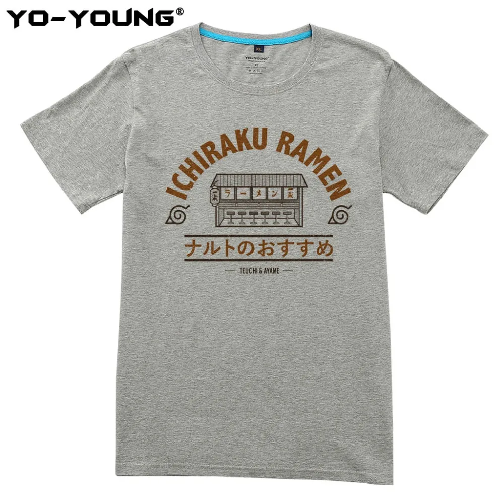 Anime Naruto Ichiraku Ramen T Shirts Men Digital Printing 100 180 Gsm 