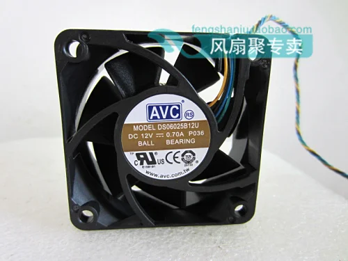 Новый оригинальный AVC DS06025B12U 6 см 6025 12 где v0. 70 а 4 контактный воздушный вентилятор