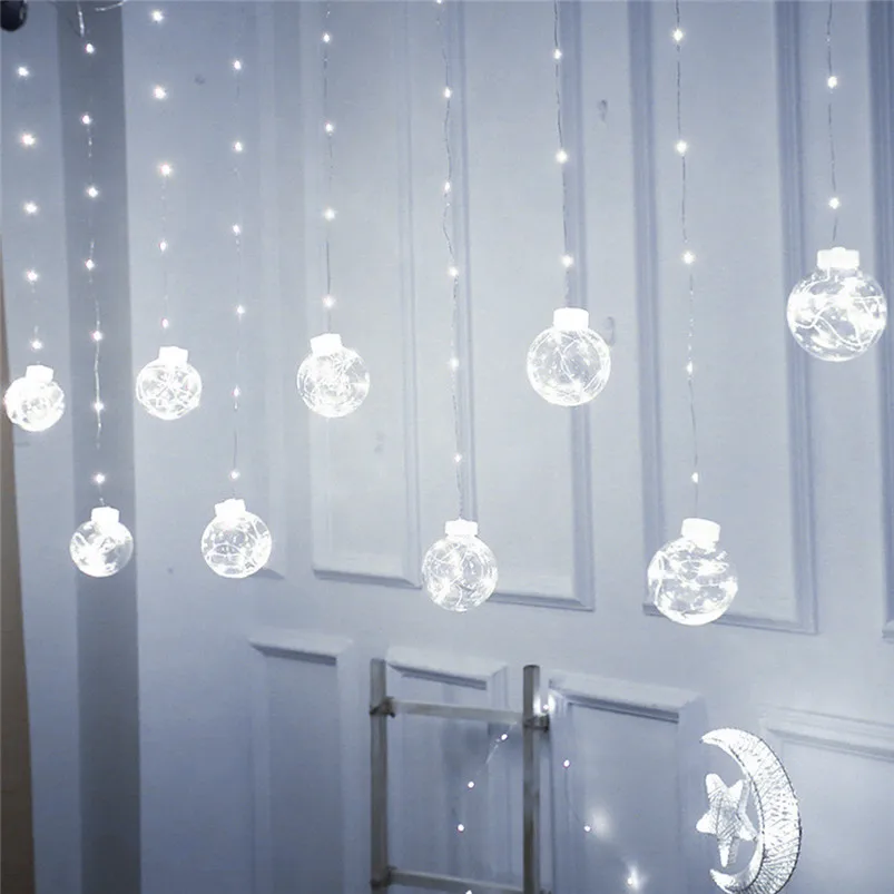Garland LED String Ball Fairy Lights Curtain Wish Ball Garden Lamp Light String Xmas Wedding Home Decoration Luces 40MAY2301