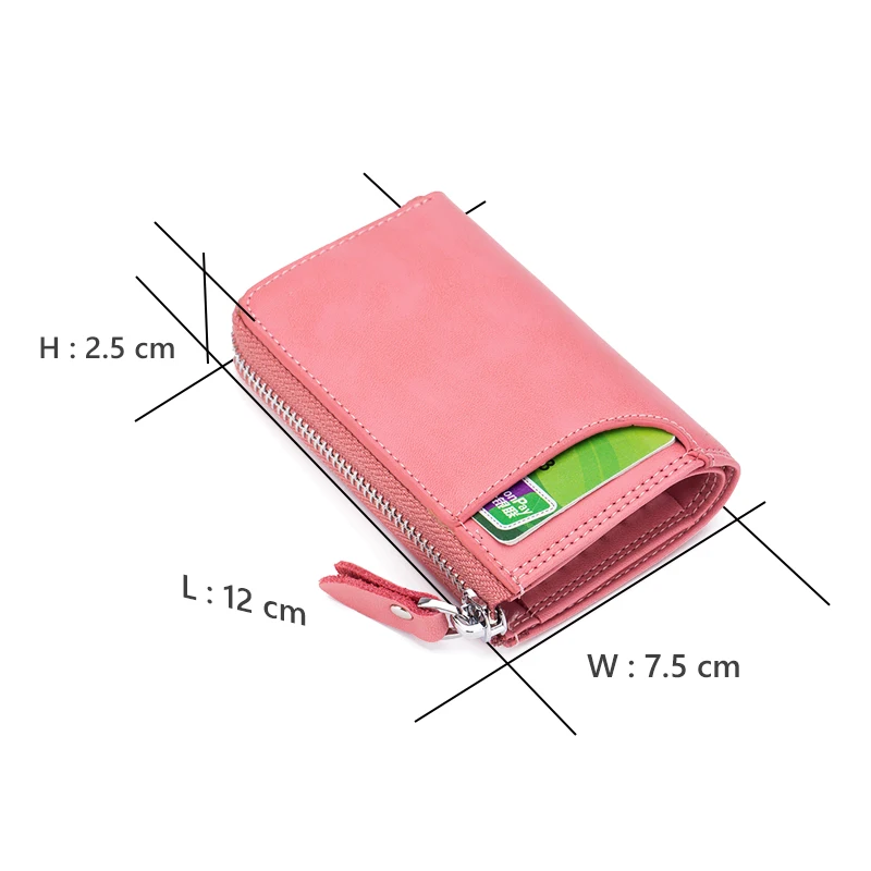 

HELIE Lady Key Wallet Women Genuine Cow Leather Solid Key Chain Zipper Girl Housekeeper Keys Cover Case Female Key Holder Bag