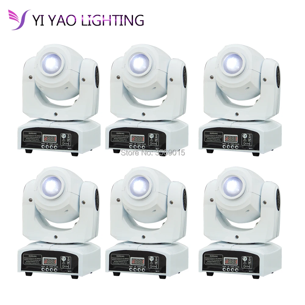 

6pcs/lot china moving head led dmx stage lighting 30w 9/11 channels 7 gobo open -