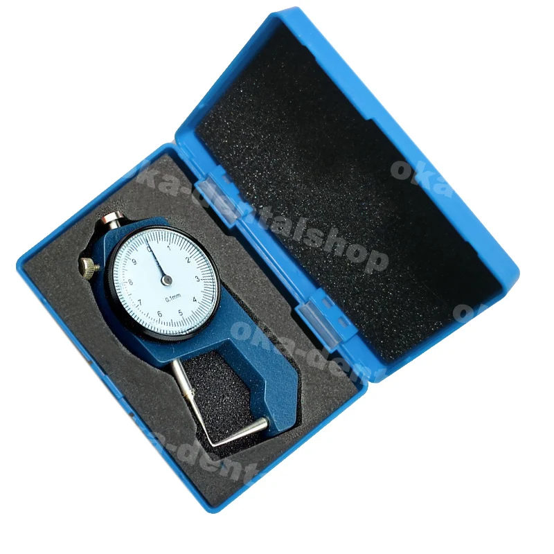 

New Dental Lab Equipments Thickness Gauge precision 0-10*0.1mm Caliper With Watch Measuring Thickness of Metal Watch Showing