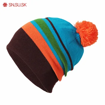 

SN.SU.SK Kid Autumn Winter Double-deck Hats For boy & girls Children Knitted Beanie Caps Warm Hip Hop Hat Ski Skull Beanies
