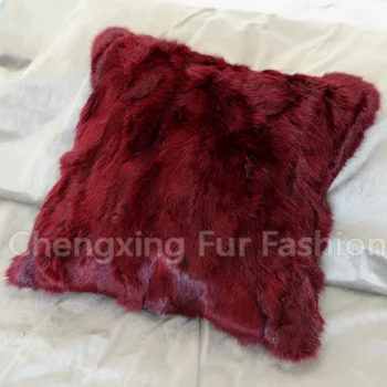 

CX-D-19B Soft Feeling Genuine Rabbit Fur Patchwork Sofa Cushion Covers
