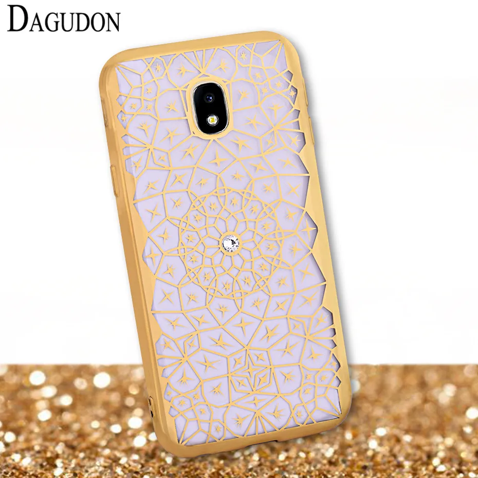 Роскошный чехол DAGUDON с бриллиантами для Samsung Galaxy J3 2017 J330F силиконовый Блестящий