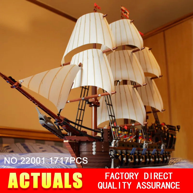 NEW font b LEPIN b font 22001 Pirate Ship Imperial warships Model Building Kits Minifigure Block