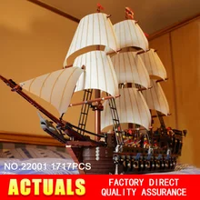 NEW LEPIN 22001 Pirate Ship Imperial warships Model Building Kits Minifigure Block Briks Boy Toys Gift 1717pcs Compatible 10210