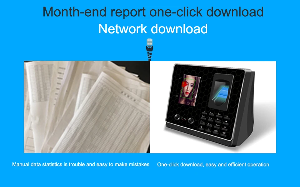 Биометрическое устройство лица, отпечатков пальцев система учёта времени TCP/IP USB Office сотрудника, время, часы Регистраторы доступа